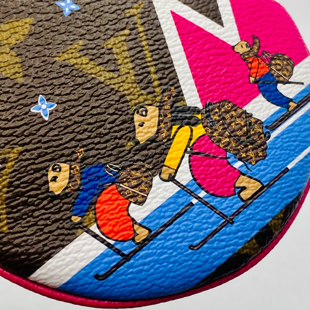 EUC Louis Vuitton 2018 Christmas Animation Porte Monnaie Round Coin Purse - Picture 8 of 15